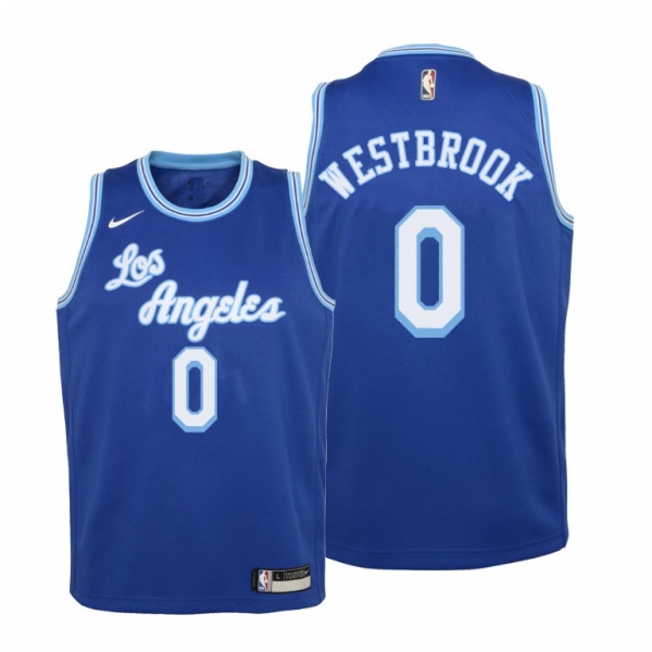 Youth Lakers #0 Russell Westbrook Classic Edition 2021 Blue Jersey