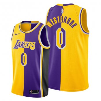 Russell Westbrook Los Angeles Lakers 2021 Split Edition Jersey - Gold Purple