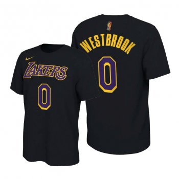 Los Angeles Lakers Russell Westbrook Black Earned Edition 2021 T-Shirt