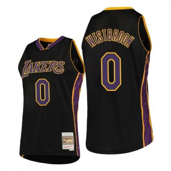 Russell Westbrook Los Angeles Lakers #0 Black Rings Collection Jersey HWC Mesh