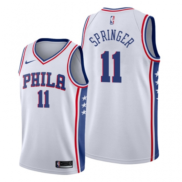 Jaden Springer 2021 NBA Draft Philadelphia 76ers White Classic Edition Jersey #11