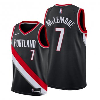 Ben McLemore 2021 Trade Portland Trail Blazers Black Icon Edition Jersey #7