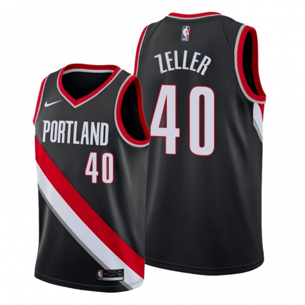 Cody Zeller 2021 Trade Portland Trail Blazers Black Icon Edition Jersey #40