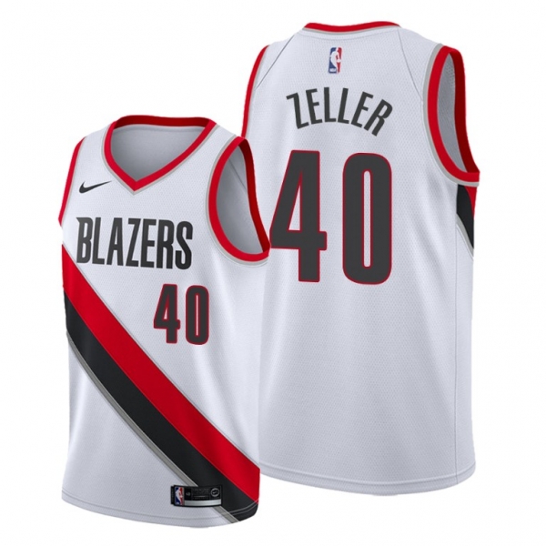 Cody Zeller 2021 Trade Portland Trail Blazers White Association Edition Jersey #40