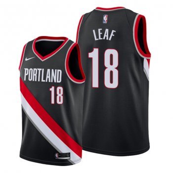 Blazers #18 T.J. Leaf Black Statement Edition Jersey 2021 Trade