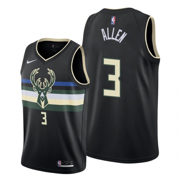 Grayson Allen 2021 Trade Milwaukee Bucks Black Statement Edition Jersey #3