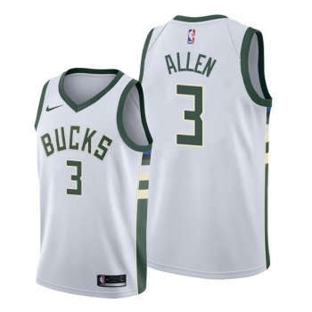 Grayson Allen 2021 Trade Milwaukee Bucks White Association Edition Jersey #3