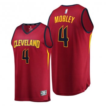 Evan Mobley Cleveland Cavaliers #4 Wine 2021 NBA Draft 1st Round Pick Jersey Replica