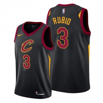 Ricky Rubio 2021 Trade Cleveland Cavaliers Black Statement Edition Jersey #3