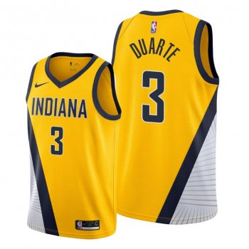 2021 NBA Draft Chris Duarte Indiana Pacers Gold Jersey #3