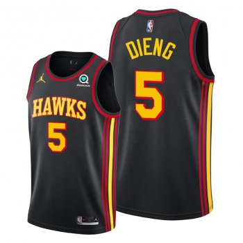 Gorgui Dieng 2021 Trade Atlanta Hawks Black Statement Edition Jersey #5