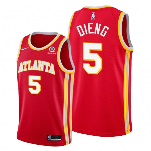 Gorgui Dieng 2021 Trade Atlanta Hawks Red Icon Edition Jersey #5