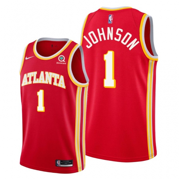 Jalen Johnson 2021 NBA Draft Atlanta Hawks Red Icon Edition Jersey #1