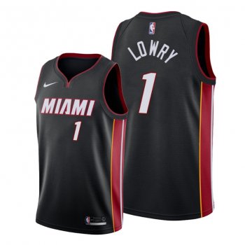 Kyle Lowry 2021 Trade Miami Heat Black Icon Edition Jersey #1