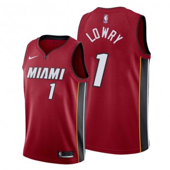 Kyle Lowry 2021 Trade Miami Heat Red Statement Edition Jersey #1