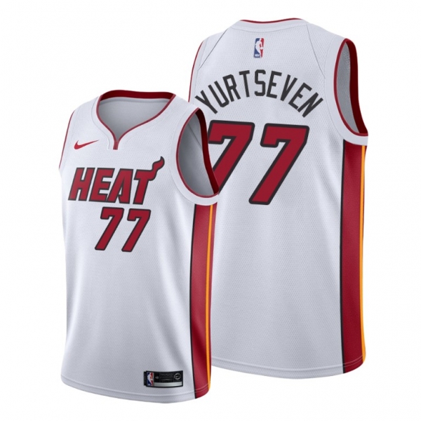 Heat #77 Omer Yurtseven White Association Edition Jersey 2021 Trade