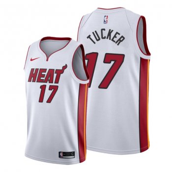 P.J. Tucker 2021 Trade Miami Heat White Association Edition Jersey #17