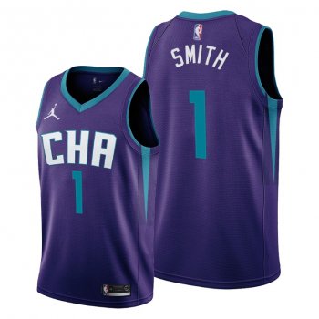 Ish Smith 2021 NBA Draft Charlotte Hornets Purple Statement Edition Jersey #1