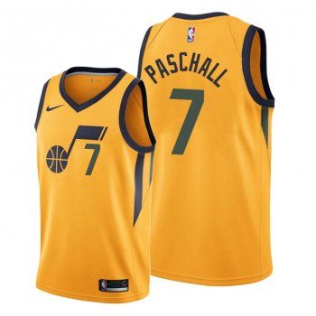 Eric Paschall 2021 Trade Utah Jazz Gold Statement Edition Jersey #7