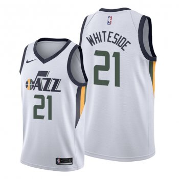 Hassan Whiteside 2021 Trade Utah Jazz White Association Edition Jersey #21