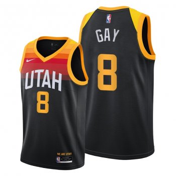 Rudy Gay 2021 Trade Utah Jazz Black City Edition Jersey #8