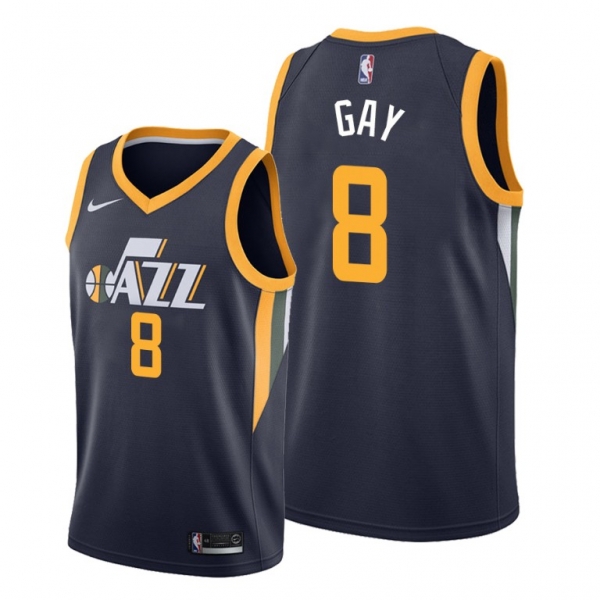 Rudy Gay 2021 Trade Utah Jazz Navy Icon Edition Jersey #8