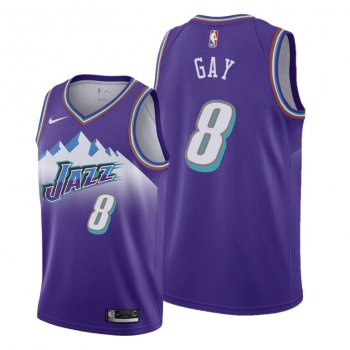 Rudy Gay 2021 Trade Utah Jazz Purple Classic Edition Jersey #8