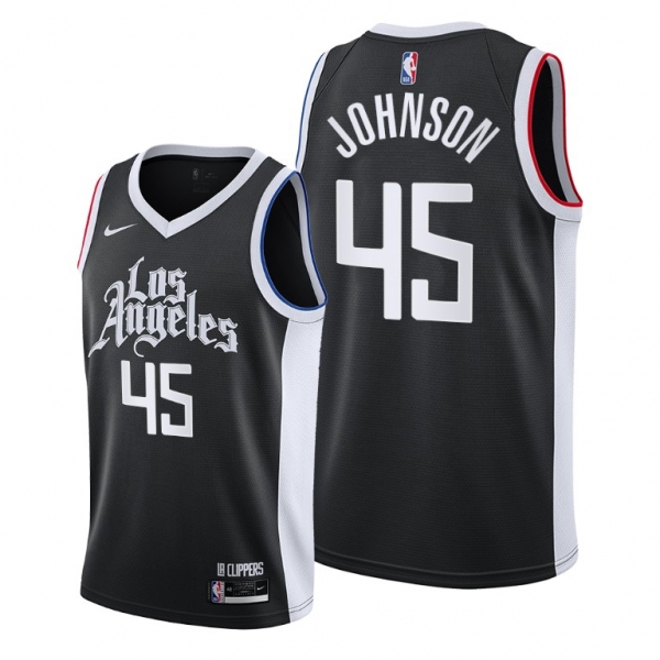 2021 NBA Draft Keon Johnson Los Angeles Clippers Black Jersey #45