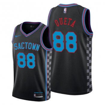 Neemias Queta 2021 NBA Draft Sacramento Kings Black City Edition Jersey #88