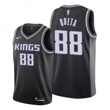 Neemias Queta 2021 NBA Draft Sacramento Kings Black Statement Edition Jersey #88