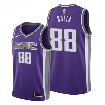 Neemias Queta 2021 NBA Draft Sacramento Kings Purple Icon Edition Jersey #88