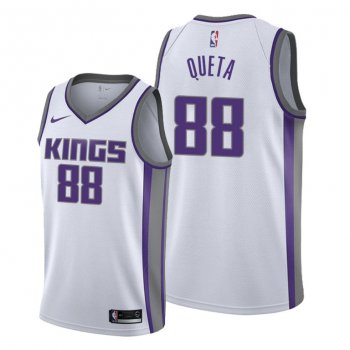 Neemias Queta 2021 NBA Draft Sacramento Kings White Association Edition Jersey #88