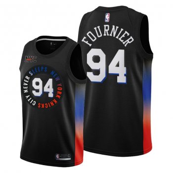 Evan Fournier 2021 Trade New York Knicks Black City Edition Jersey #94