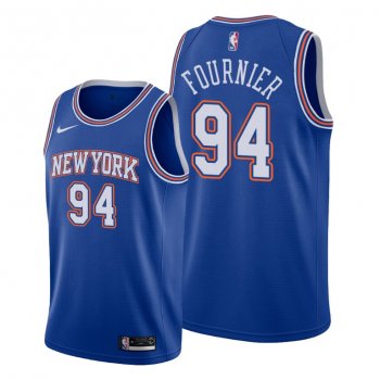 Evan Fournier 2021 Trade New York Knicks Blue Statement Edition Jersey #94