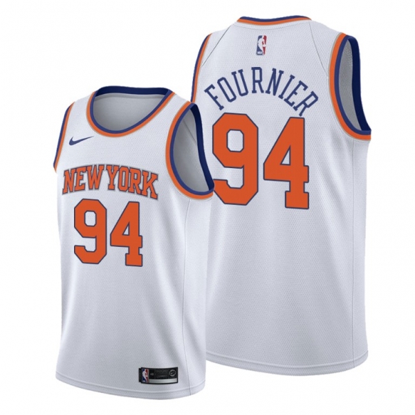 Evan Fournier 2021 Trade New York Knicks White Association Edition Jersey #94