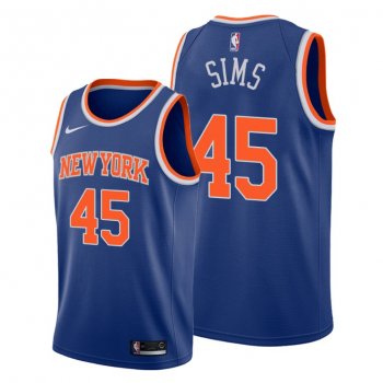 Jericho Sims 2021 NBA Draft New York Knicks Blue Icon Edition Jersey #45