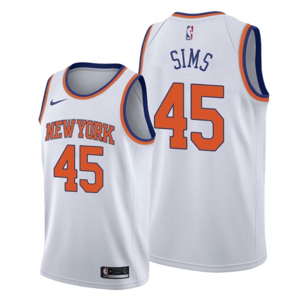 Jericho Sims 2021 NBA Draft New York Knicks White Association Edition Jersey #45