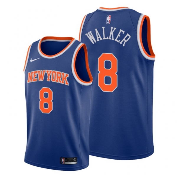 Kemba Walker 2021 Trade New York Knicks Blue Icon Edition Jersey #8