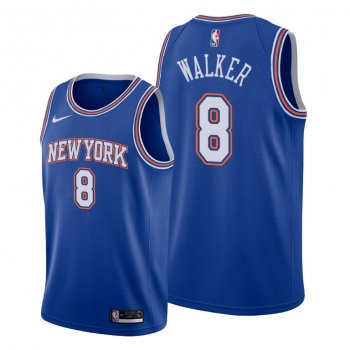 Kemba Walker 2021 Trade New York Knicks Blue Statement Edition Jersey #8