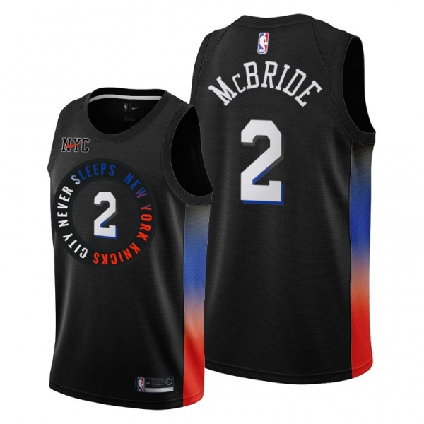 Miles McBride 2021 NBA Draft New York Knicks Black City Edition Jersey #2