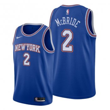 Miles McBride 2021 NBA Draft New York Knicks Blue Statement Edition Jersey #2