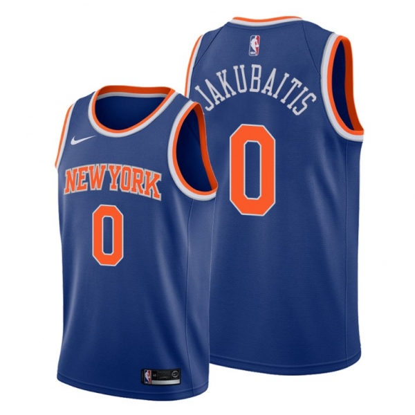 Rokas Jakubaitis 2021 NBA Draft New York Knicks Blue Icon Edition Jersey #0