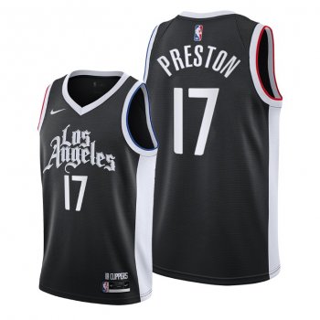 Jason Preston 2021 NBA Draft LA Clippers Black City Edition Jersey #17