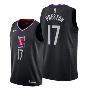 Jason Preston 2021 NBA Draft LA Clippers Black Statement Edition Jersey #17