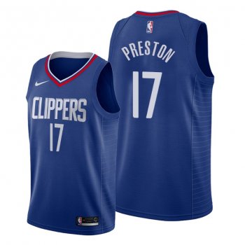 Jason Preston 2021 NBA Draft LA Clippers Blue Icon Edition Jersey #17