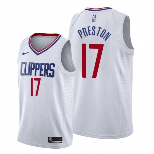 Jason Preston 2021 NBA Draft LA Clippers White Association Edition Jersey #17