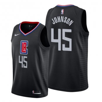 Keon Johnson 2021 NBA Draft LA Clippers Black Statement Edition Jersey #45