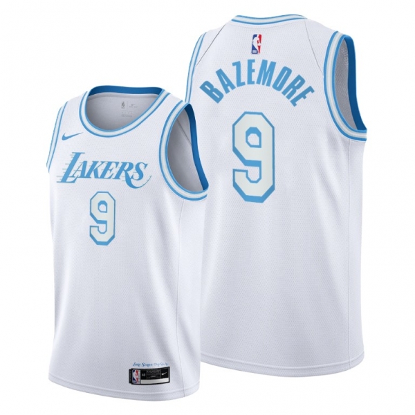 Kent Bazemore 2021 Trade Los Angeles Lakers White City Edition Jersey #9