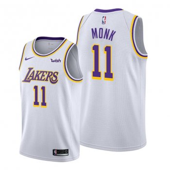 Malik Monk 2021 Trade Los Angeles Lakers White Association Edition Jersey #11