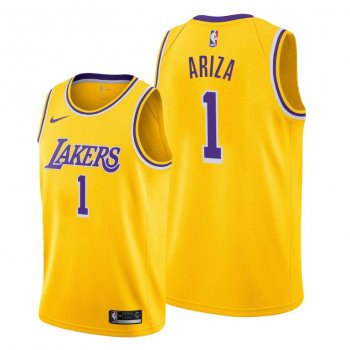 Trevor Ariza 2021 Trade Los Angeles Lakers Gold Icon Edition Jersey #1